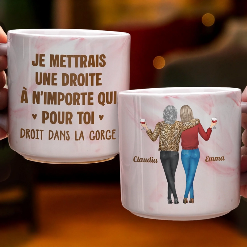 Tasse En Marbre Personnalisée – Cadeaux D’Anniversaire Personnalisés Pour Meilleures Amies, Sœurs Et BFF – Ton Amitié Rend Chaque Jour Plus Doux
