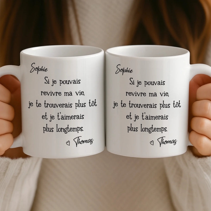 Tasse Personnalisée – Cadeaux D’Anniversaire De Mariage Pour Mari Et Femme, Pour Lui Et Pour Elle – Depuis Que Tu Es Là, Mon Cœur Sait Enfin Où Habiter