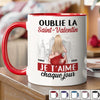 Tasse Personnalisée Bicolore – Cadeaux D’Anniversaire Et De Mariage Pour Mari Et Femme, Pour Lui Et Pour Elle – J'aime Chaque Centimètre De Toi