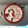Clip Pare-Soleil De Voiture Personnalisé Avec Photo – Cadeaux D’Anniversaire Et De Mariage Pour Mari Et Femme, Pour Lui Et Pour Elle – Conduis Prudemment, J'ai Besoin De Toi Ici Avec Moi