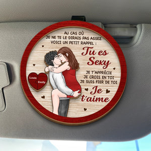 Clip Pare-Soleil De Voiture Personnalisé Avec Photo – Cadeaux D'Anniversaire Et De Mariage Pour Mari Et Femme, Pour Lui Et Pour Elle – Conduis Prudemment, J'ai Besoin De Toi Ici Avec Moi