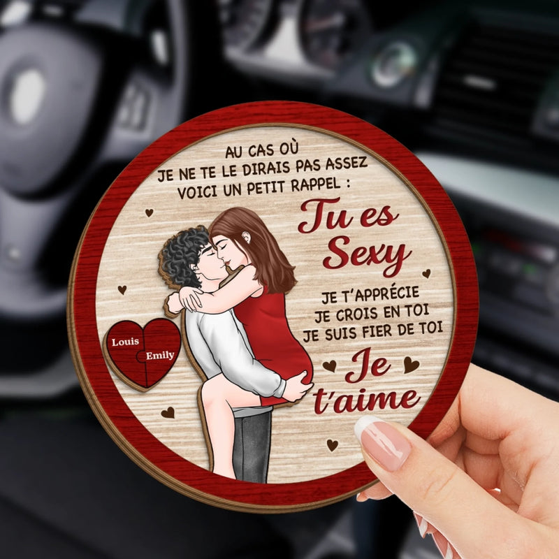 Clip Pare-Soleil De Voiture Personnalisé Avec Photo – Cadeaux D’Anniversaire Et De Mariage Pour Mari Et Femme, Pour Lui Et Pour Elle – Conduis Prudemment, J'ai Besoin De Toi Ici Avec Moi