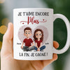 Tasse Personnalisée – Cadeaux D’Anniversaire De Mariage Pour Mari Et Femme, Pour Lui Et Pour Elle – À La Fin, C’est Toujours L’Amour Qui Gagne