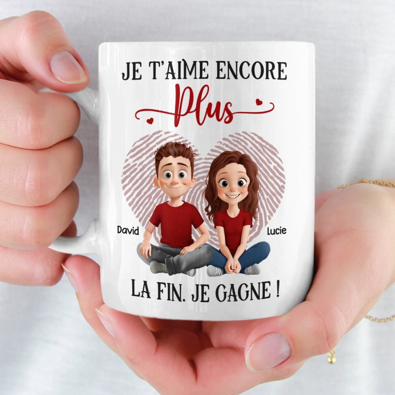 Tasse Personnalisée – Cadeaux D’Anniversaire De Mariage Pour Mari Et Femme, Pour Lui Et Pour Elle – À La Fin, C’est Toujours L’Amour Qui Gagne