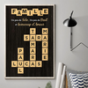Affiche Verticale Personnalisée – Cadeaux De Noël Et D’Anniversaire Personnalisés Pour Maman, Papa, Frère, Sœur, Enfants – Des Prénoms Reliés Par L’Amour