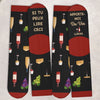 Chaussettes Personnalisées – Cadeaux De Noël Et D’Anniversaire Personnalisés Pour Meilleures Amies, Sœurs, La Famille Et Vous-Même – Apporte-Moi Du Vin