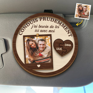 Clip Pare-Soleil De Voiture Personnalisé Avec Photo – Cadeaux D'Anniversaire Et De Mariage Pour Mari Et Femme, Pour Lui Et Pour Elle – L'Amour, Mon Plus Beau Pari Gagnant