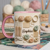 Tasse Personnalisée Bicolore – Cadeaux D’Anniversaire Personnalisés Pour Meilleures Amies, Sœurs, Famille Et Vous-Même – Là Où Chaque Maille Devient Un Moment De Joie