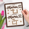 Plaque En Bois Personnalisée Style Scrabble À Deux Couches – Cadeaux D’Anniversaire Personnalisés Pour Maman Et Mamie – Fait Avec Amour Pour Toi