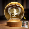 Lampe Globe En Cristal Personnalisée Avec Photo – Cadeaux Commémoratifs Personnalisés Pour Honorer La Mémoire De Maman Et Papa – Tes Ailes Étaient Prêtes, Mais Pas Mon Cœur