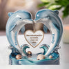Plaque Acrylique Personnalisée En Forme – Cadeaux D’Anniversaire De Mariage Et De Mariage Pour Mari Et Femme, Pour Lui Et Pour Elle – Là Où Nos Cœurs Se Retrouvent