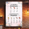 Toile Verticale Personnalisée – Cadeaux D’Anniversaire Personnalisés Pour Mamie – Une Année De Plus Entourée D’Amour