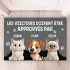 Tapis Décoratif Personnalisé Pour La Maison – Cadeaux De Noël Et D’Anniversaire Personnalisés Pour Famille, Amoureux Des Chiens Et Des Chats – Accès Autorisé Uniquement Avec L’Approbation Des Poilus