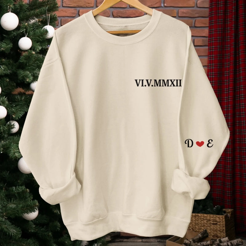 Sweat Unisexe Et Sweat À Capuche Personnalisés Avec Motif Sur La Manche – Cadeaux D’Anniversaire Et De Mariage Pour Mari Et Femme, Pour Lui Et Pour Elle – Je Tombe Amoureux(se) De Toi Un Peu Plus Chaque Jour