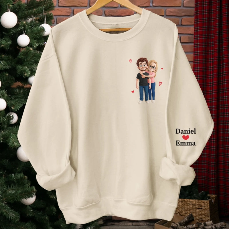 Sweat Unisexe Et Sweat À Capuche Personnalisés Avec Motif Sur La Manche – Cadeaux D’Anniversaire Et De Mariage Pour Mari Et Femme, Pour Lui Et Pour Elle – Mon Endroit Préféré Est Toujours Près De Toi