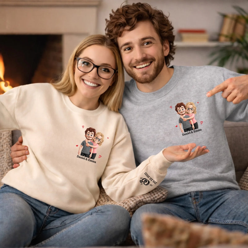 Sweat Unisexe Et Sweat À Capuche Personnalisés Avec Motif Sur La Manche – Cadeaux D’Anniversaire Et De Mariage Pour Mari Et Femme, Pour Lui Et Pour Elle – Chaque Jour À Tes Côtés Est Un Nouveau Coup De Cœur