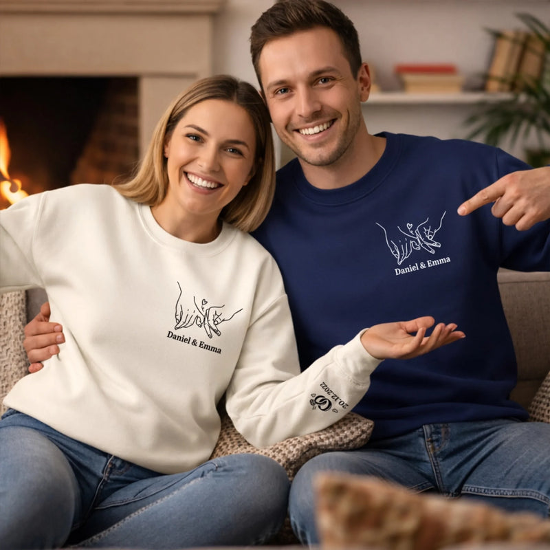 Sweat Unisexe Et Sweat À Capuche Personnalisés Avec Motif Sur La Manche – Cadeaux D’Anniversaire Et De Mariage Pour Mari Et Femme, Pour Lui Et Pour Elle – Notre Histoire Continue De S’Écrire Chaque Jour