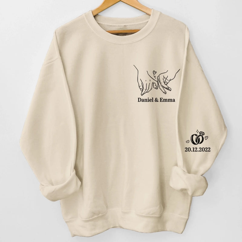 Sweat Unisexe Et Sweat À Capuche Personnalisés Avec Motif Sur La Manche – Cadeaux D’Anniversaire Et De Mariage Pour Mari Et Femme, Pour Lui Et Pour Elle – Notre Histoire Continue De S’Écrire Chaque Jour