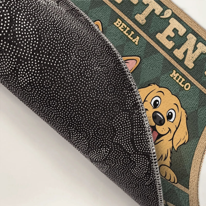 Tapis Décoratif Personnalisé Pour La Maison – Cadeaux D’Anniversaire Personnalisés Pour Amoureux Des Chiens, Parents De Chiens – Les Gardiens De La Maison Ont Du Goût