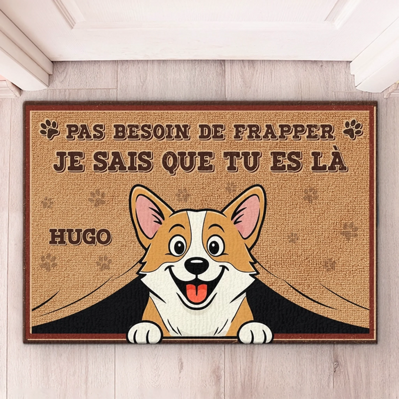 Tapis Décoratif Personnalisé Pour La Maison – Cadeaux D’Anniversaire Personnalisés Pour Amoureux Des Chiens, Parents De Chiens – Accès Autorisé Uniquement Avec L’Approbation Des Chiens