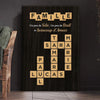 Toile Verticale Scrabble Personnalisée – Cadeaux D’Anniversaire Personnalisés Pour Maman, Papa, Frère, Sœur Et Enfants – Épeler Notre Amour Mot Après Mot