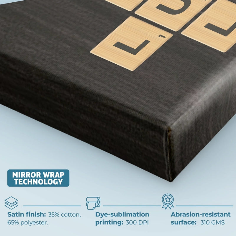 Toile Verticale Scrabble Personnalisée – Cadeaux D’Anniversaire Personnalisés Pour Maman, Papa, Frère, Sœur Et Enfants – Épeler Notre Amour Mot Après Mot