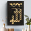 Toile Verticale Scrabble Personnalisée – Cadeaux D’Anniversaire Personnalisés Pour Maman, Papa, Frère, Sœur Et Enfants – Épeler Notre Amour Mot Après Mot