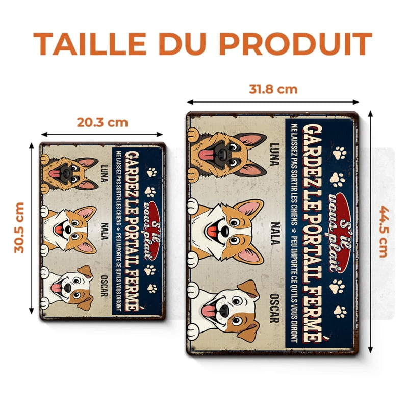 Panneau Métallique Personnalisé Pour La Décoration De La Maison – Cadeaux D’Anniversaire Personnalisés Pour Amoureux Des Chiens, Parents De Chiens – Experts En Évasions Professionnelles