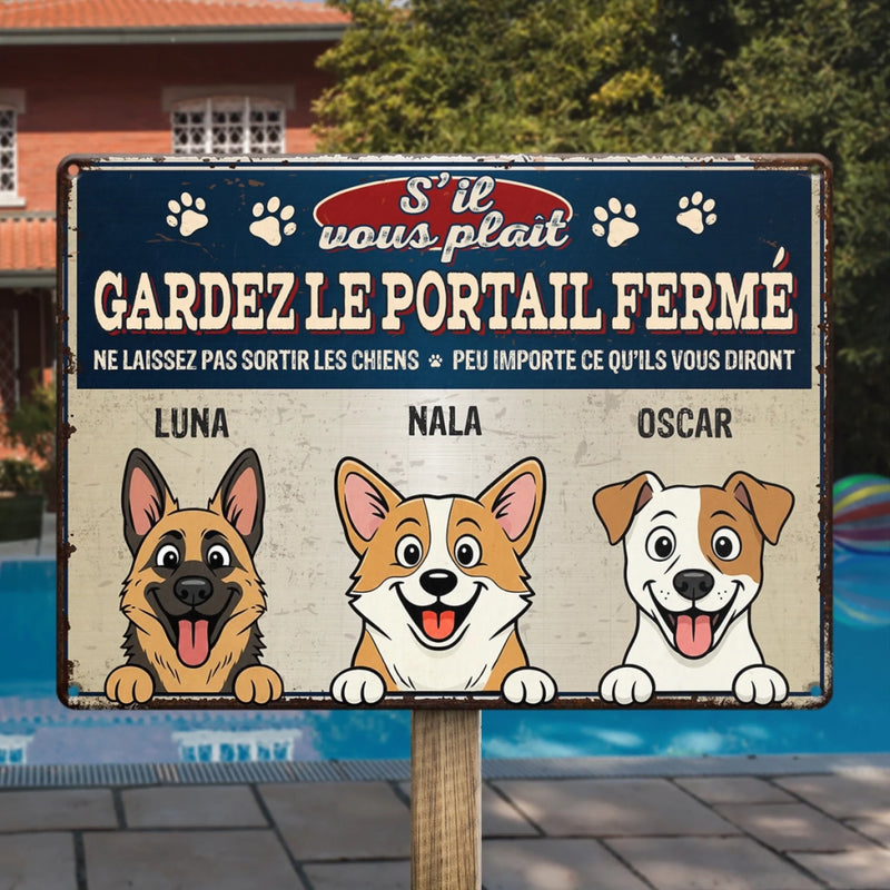 Panneau Métallique Personnalisé Pour La Décoration De La Maison – Cadeaux D’Anniversaire Personnalisés Pour Amoureux Des Chiens, Parents De Chiens – Experts En Évasions Professionnelles