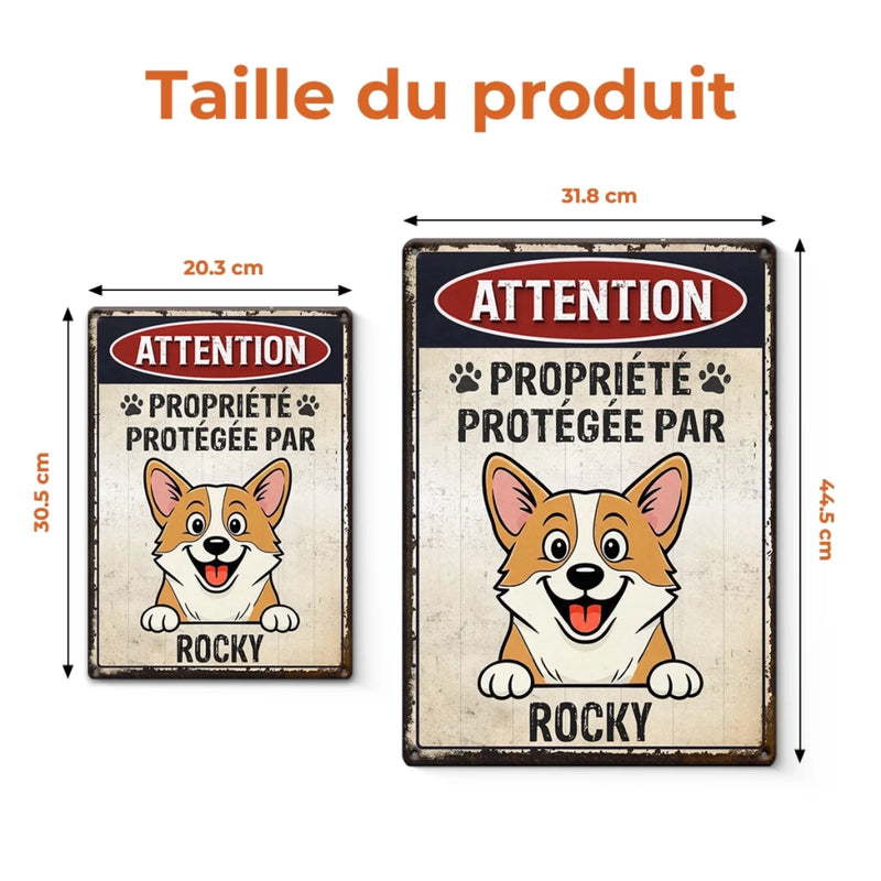 Panneau Métallique Personnalisé Pour La Décoration De La Maison – Cadeaux D’Anniversaire Personnalisés Pour Amoureux Des Chiens, Parents De Chiens – Propriété Des Pattes