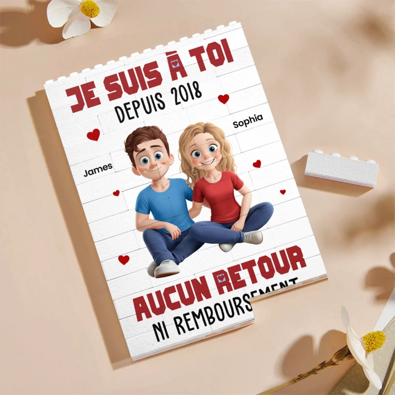 Briques Personnalisées En Forme De Rectangle Vertical – Cadeaux Personnalisés D’Anniversaire Et De Mariage Pour Mari Et Femme, Lui Et Elle – Tu Es Mon Choix, Chaque Jour De Ma Vie
