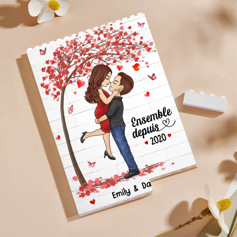 Briques Personnalisées En Forme De Rectangle Vertical – Cadeaux Personnalisés D’Anniversaire Et De Mariage Pour Mari Et Femme, Lui Et Elle – Ton Amour Est Ma Plus Belle Certitude