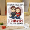 Briques Personnalisées En Forme De Rectangle Vertical – Cadeaux Personnalisés D’Anniversaire Et De Mariage Pour Mari Et Femme, Lui Et Elle – Notre Amour Écrit Le Temps