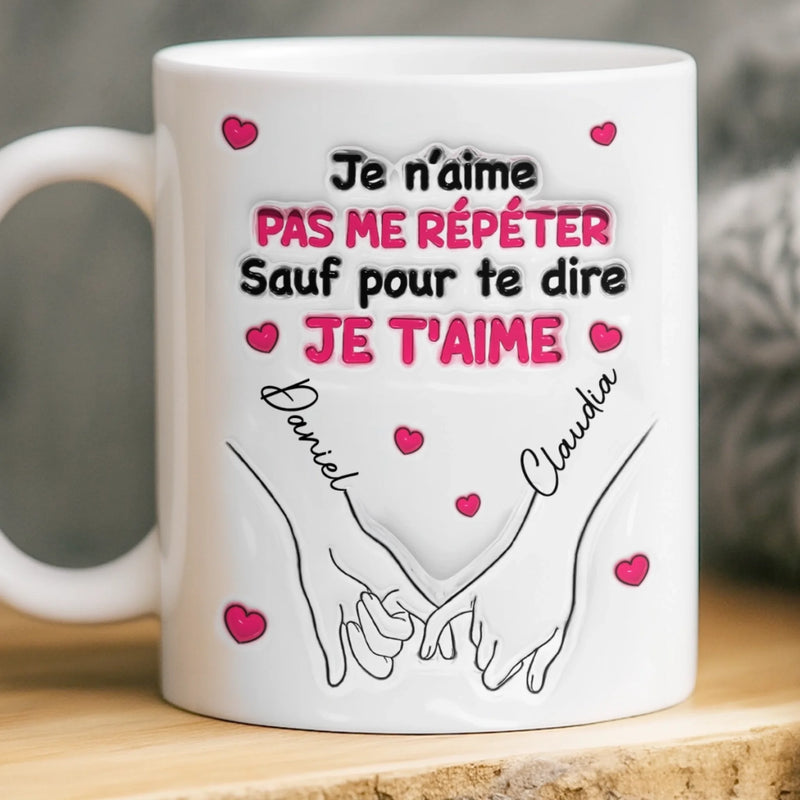 Tasse Personnalisée Effet Impression 3D – Cadeaux Personnalisés D’Anniversaire De Mariage Et De Mariage Pour Mari Et Femme, Pour Lui Et Pour Elle – Ton Amour Est Ma Plus Belle Certitude