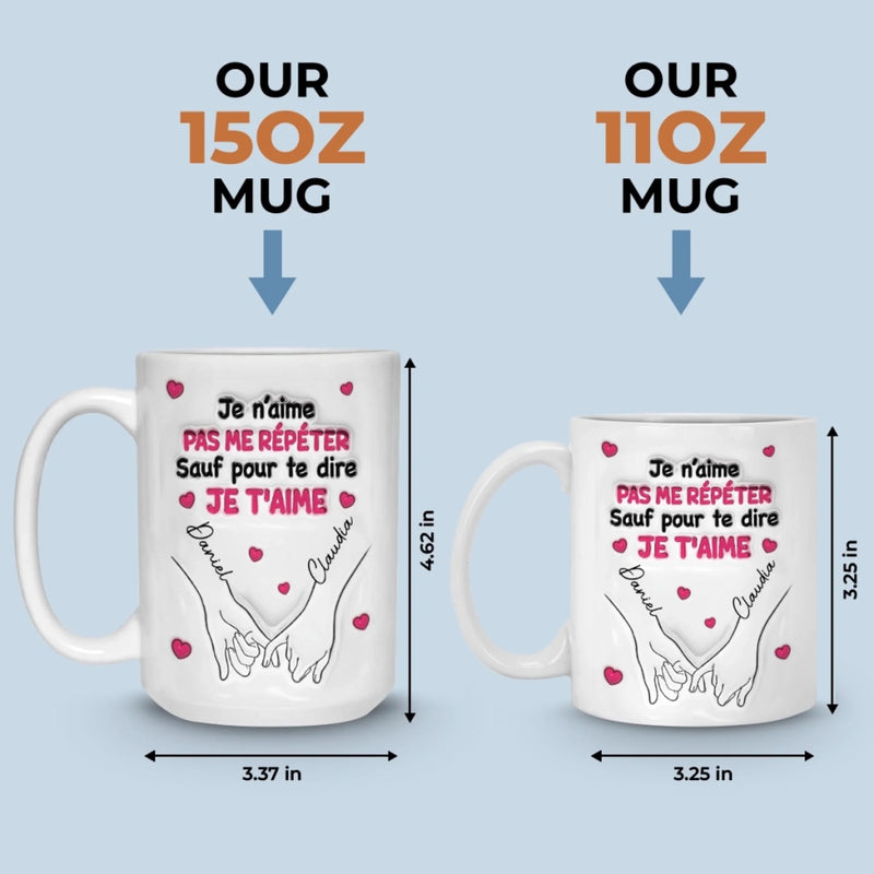 Tasse Personnalisée Effet Impression 3D – Cadeaux Personnalisés D’Anniversaire De Mariage Et De Mariage Pour Mari Et Femme, Pour Lui Et Pour Elle – Ton Amour Est Ma Plus Belle Certitude