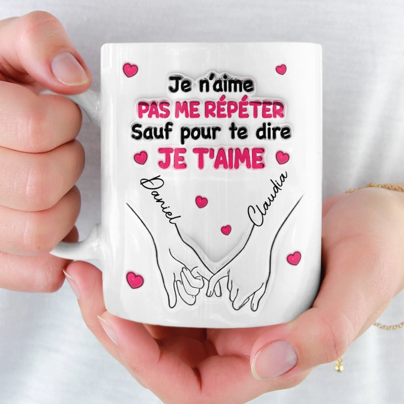 Tasse Personnalisée Effet Impression 3D – Cadeaux Personnalisés D’Anniversaire De Mariage Et De Mariage Pour Mari Et Femme, Pour Lui Et Pour Elle – Ton Amour Est Ma Plus Belle Certitude