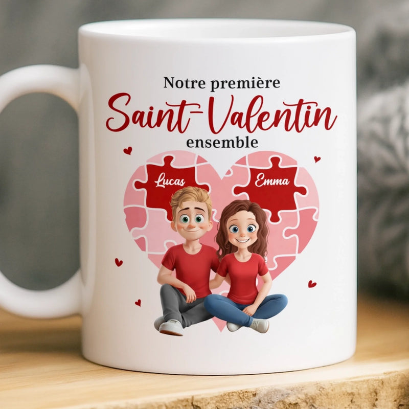 Tasse Personnalisée – Cadeaux D’Anniversaire De Mariage Pour Mari Et Femme, Pour Lui Et Pour Elle – Tu Es La Pièce Manquante De Mon Puzzle
