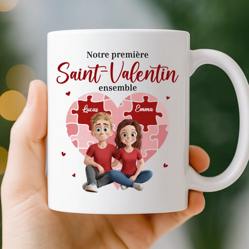 Tasse Personnalisée – Cadeaux D’Anniversaire De Mariage Pour Mari Et Femme, Pour Lui Et Pour Elle – Tu Es La Pièce Manquante De Mon Puzzle