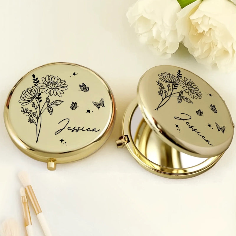 Miroir Compact Personnalisé – Cadeaux D’Anniversaire Personnalisés Pour Fille – Toujours Belle À L’Intérieur Comme À L’Extérieur