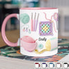 Tasse Personnalisée Bicolore – Cadeaux D’Anniversaire Personnalisés Pour Meilleures Amies, Sœurs, Famille Et Vous-Même – Chaque Maille Raconte Une Histoire
