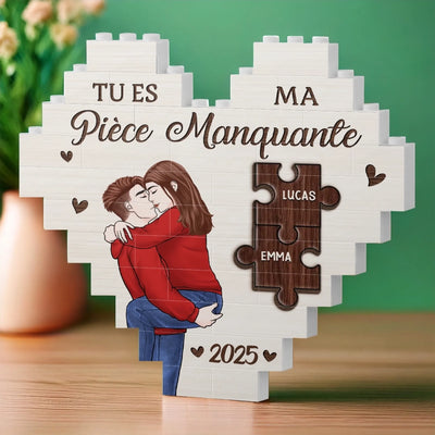 Briques Personnalisées Avec Photo En Forme De Cœur Rectangulaire – Cadeaux Personnalisés D’Anniversaire De Mariage Et De Mariage Pour Mari Et Femme, Pour Lui Et Pour Elle – Avec Toi, J’ai Trouvé Mon Éternité