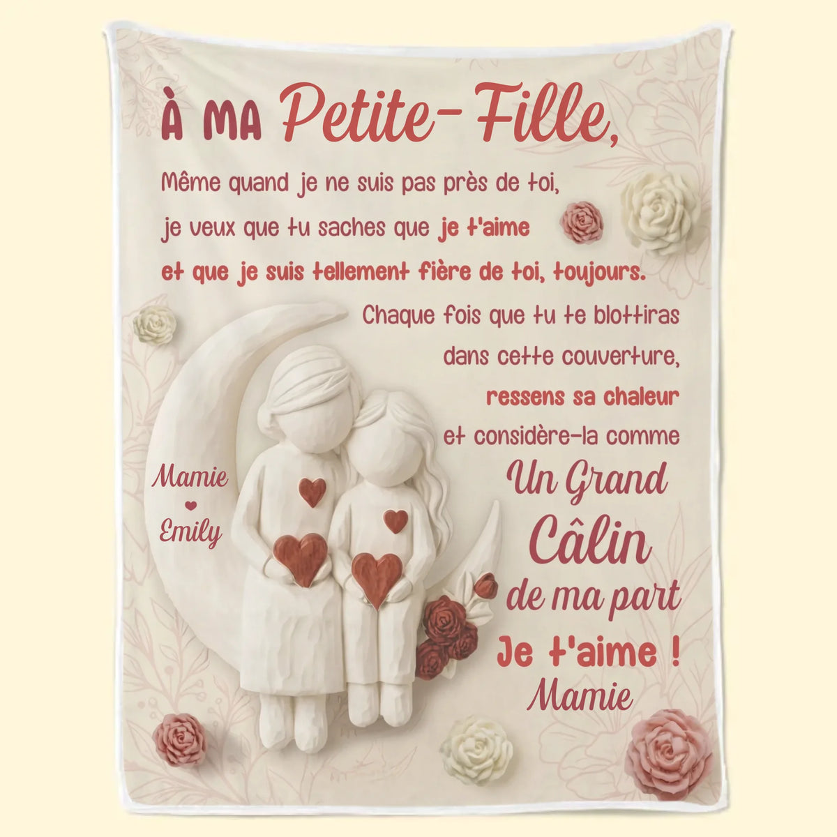 Couverture Personnalisée - Cadeau Pour Les Propriétaires D'animaux Et Les Amoureux Des Grand-mère, Maman – Une Année De Plus Entourée D’Amour