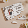 Briques Personnalisées En Forme De Rectangle Horizontale – Cadeaux Personnalisés D’Anniversaire Et De Mariage Pour Mari Et Femme, Lui Et Elle – Notre Amour Écrit Le Temps