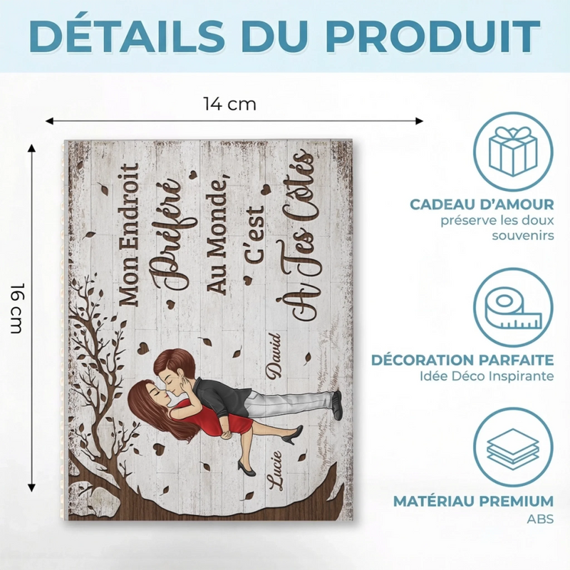 Briques Personnalisées En Forme De Rectangle Horizontale – Cadeaux Personnalisés D’Anniversaire Et De Mariage Pour Mari Et Femme, Lui Et Elle – Notre Amour Écrit Le Temps
