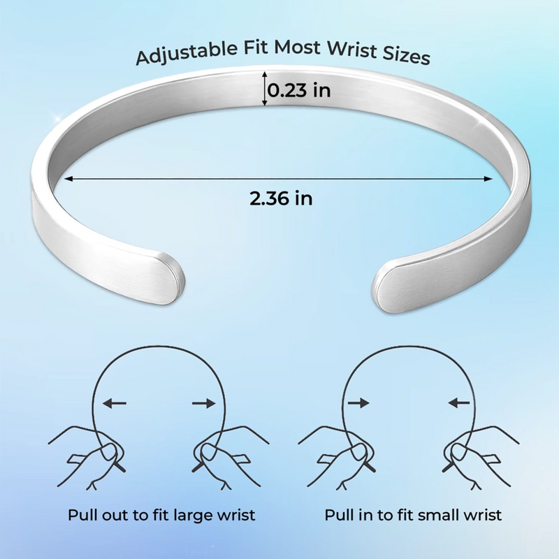 Bracelet Jonc En Acier Inoxydable Gravé Personnalisé – Cadeaux Commémoratifs Personnalisés Pour Honorer La Mémoire De Maman Et Papa – M’a Changé Pour Toujours