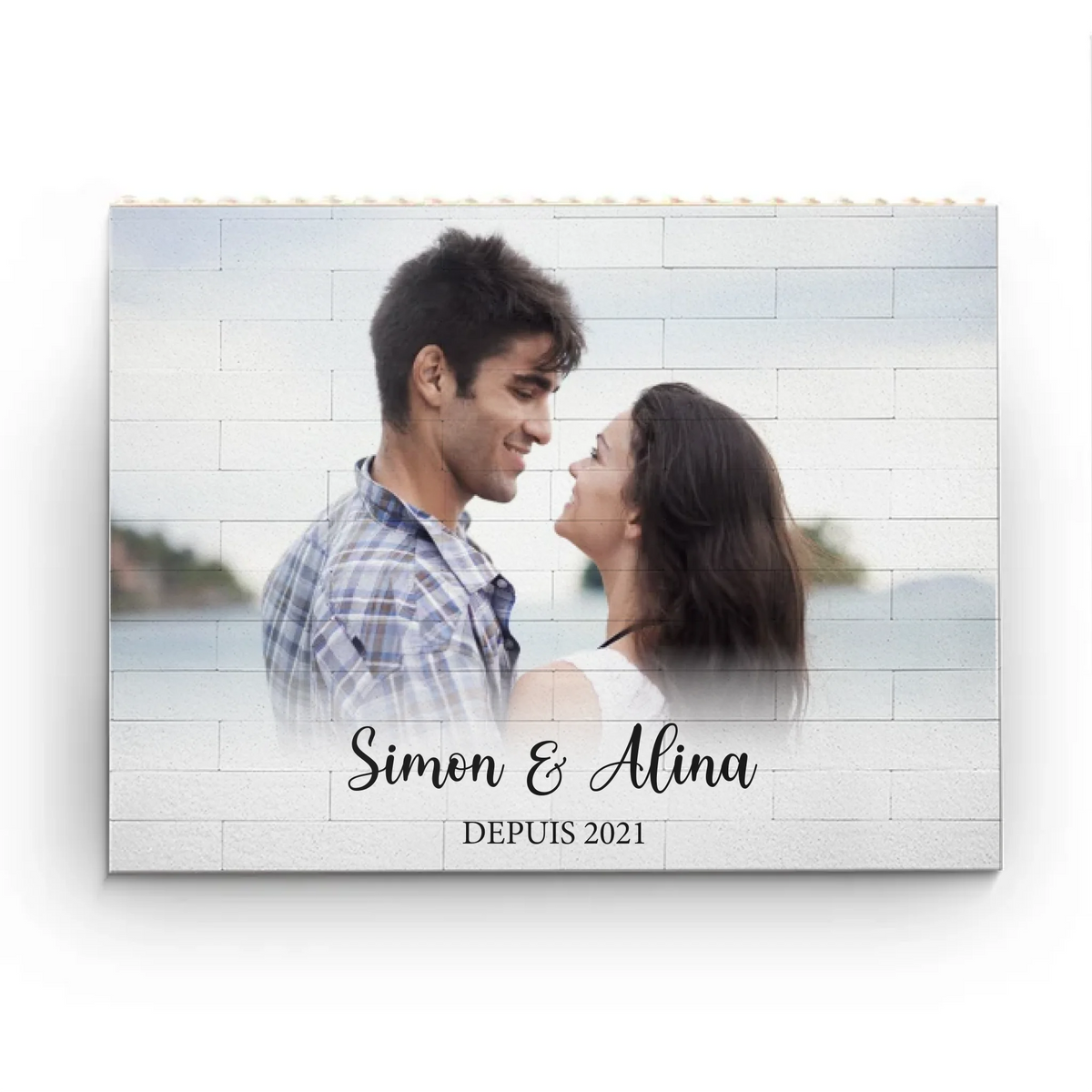 Briques Personnalisées En Forme De Rectangle Horizontale – Cadeaux Personnalisés D’Anniversaire Et De Mariage Pour Mari Et Femme, Lui Et Elle – Ton Amour Illumine Chaque Coin De Ma Vie