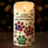 Bougie LED Personnalisée Avec Effet Imprimé 3D En Relief – Cadeaux Commémoratifs Et De Condoléances Personnalisés Pour Chiens Et Chats – Des Pattes Dans Nos Cœurs, Aimés Pour Toujours