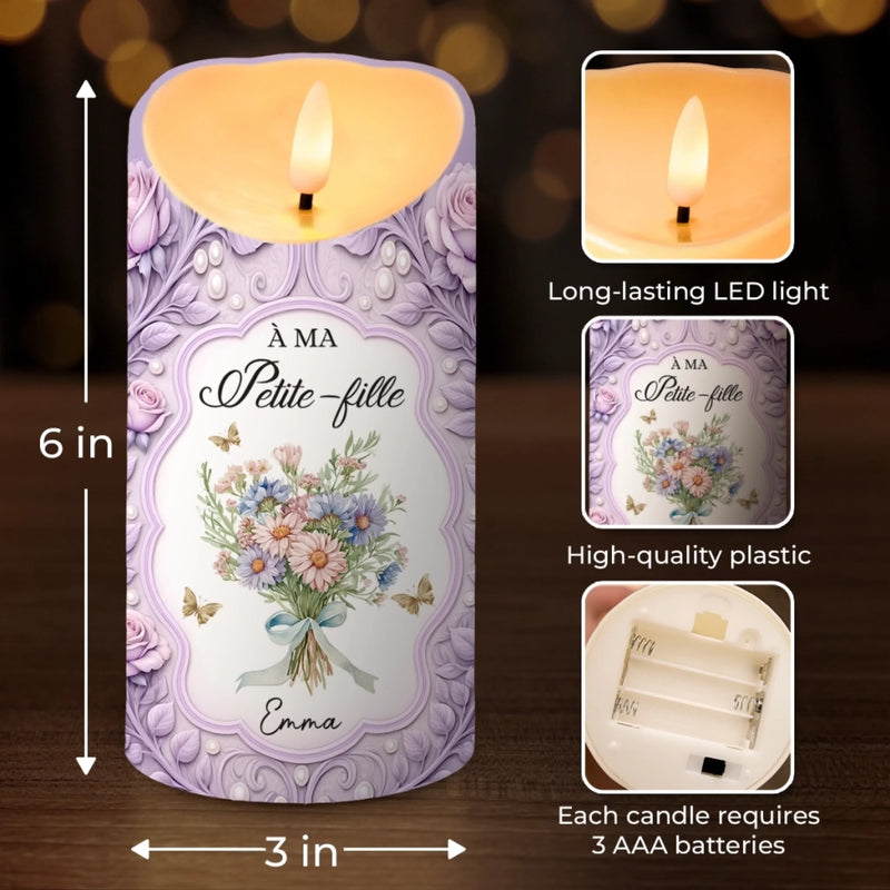 Bougie LED Personnalisée - Cadeaux D’Anniversaire Personnalisés Pour Petite-Fille, Mamie -Tu Es Tout Mon Monde