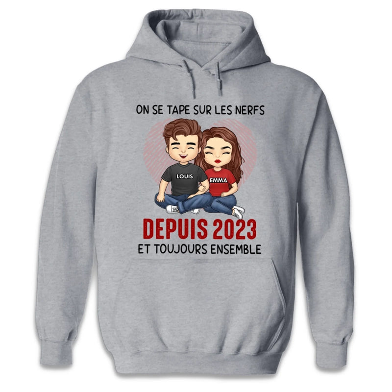 T-shirt Unisexe, T-shirt Premium, Hoodie Personnalisé – Cadeaux D’Anniversaire De Mariage Et De Mariage Pour Mari Et Femme, Pour Lui Et Pour Elle – Un Amour Stable Et Chaleureux