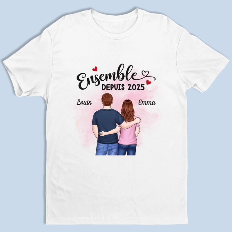 T-shirt Unisexe, T-shirt Premium, Hoodie Personnalisé – Cadeaux D’Anniversaire De Mariage Et De Mariage Pour Mari Et Femme, Pour Lui Et Pour Elle – Ensemble, Dans La Douceur Et La Force
